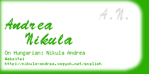 andrea nikula business card